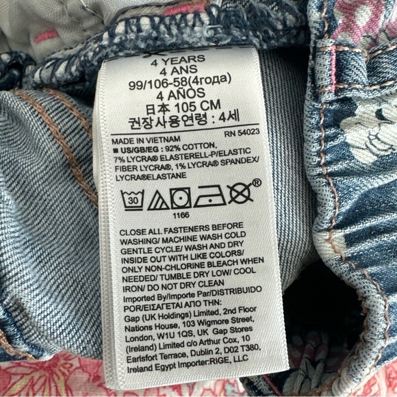 Disney Minnie Mouse Gap Baby Shorts 4 Toddler Pink Bow & Denim Polk A Dots - Picture 6 of 6